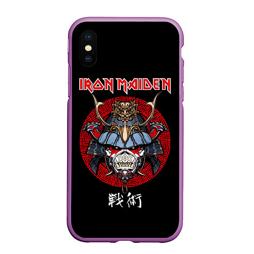 Чехол iPhone XS Max матовый Iron Maiden, Senjutsu / 3D-Фиолетовый – фото 1