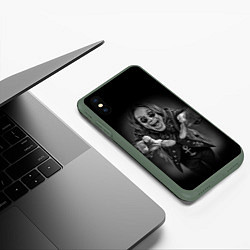 Чехол iPhone XS Max матовый OZZY OSBOURNE, цвет: 3D-темно-зеленый — фото 2