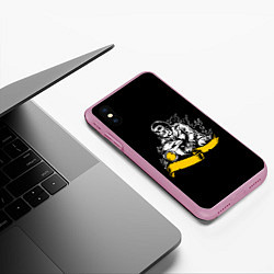 Чехол iPhone XS Max матовый Demon of speed, цвет: 3D-розовый — фото 2