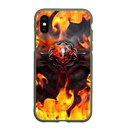 Чехол iPhone XS Max матовый FIRE GEARS OF WAR ПОСТЕР В ОГНЕ Z