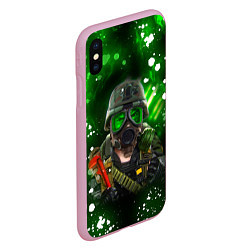 Чехол iPhone XS Max матовый Opposing Force Адриан Шепард спина Z, цвет: 3D-розовый — фото 2