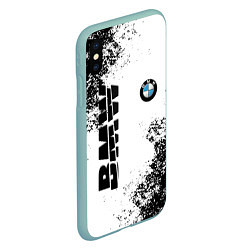 Чехол iPhone XS Max матовый BMW БМВ РАЗРЕЗАННОЕ ЛОГО, цвет: 3D-мятный — фото 2