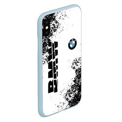 Чехол iPhone XS Max матовый BMW БМВ РАЗРЕЗАННОЕ ЛОГО, цвет: 3D-голубой — фото 2