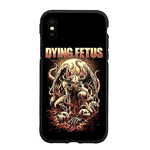 Чехол iPhone XS Max матовый Dying Fetus / 3D-Черный – фото 1