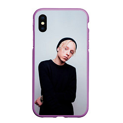 Чехол iPhone XS Max матовый Молодой Ти, цвет: 3D-фиолетовый