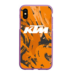 Чехол iPhone XS Max матовый KTM КТМ Z, цвет: 3D-фиолетовый