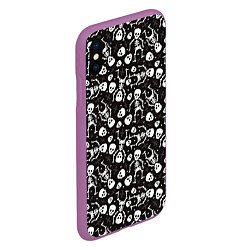 Чехол iPhone XS Max матовый Скелеты, цвет: 3D-фиолетовый — фото 2