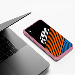 Чехол iPhone XS Max матовый KTM КТМ Z, цвет: 3D-малиновый — фото 2