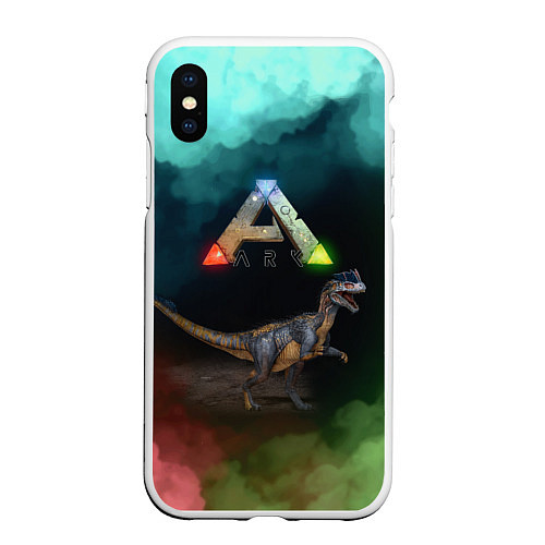 Чехол iPhone XS Max матовый Ark Survival Арк Сурвивал Z / 3D-Белый – фото 1