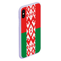 Чехол iPhone XS Max матовый Белоруссия, цвет: 3D-светло-сиреневый — фото 2