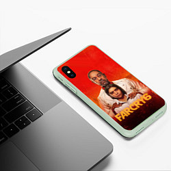 Чехол iPhone XS Max матовый Антон и Диего Кастильо FC6, цвет: 3D-салатовый — фото 2