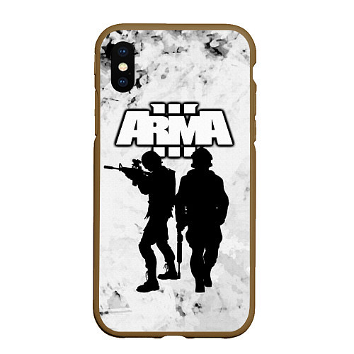 Чехол iPhone XS Max матовый Arma Арма,Tactical Simulator / 3D-Коричневый – фото 1