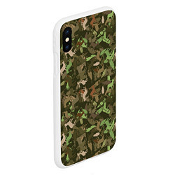 Чехол iPhone XS Max матовый Лоси в дубовом лесу, цвет: 3D-белый — фото 2