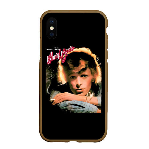 Чехол iPhone XS Max матовый Young Americans - David Bowie / 3D-Коричневый – фото 1
