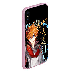 Чехол iPhone XS Max матовый Тарталья, Genshin Impact, цвет: 3D-розовый — фото 2
