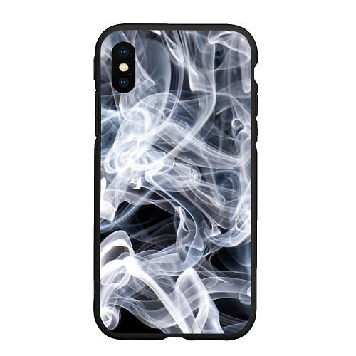 Чехол iPhone XS Max матовый Графика дыма / 3D-Черный – фото 1