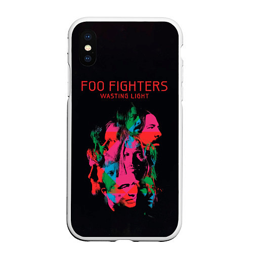 Чехол iPhone XS Max матовый Wasting Light - Foo Fighters / 3D-Белый – фото 1
