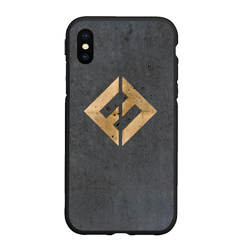 Чехол iPhone XS Max матовый Concrete and Gold - Foo Fighters / 3D-Черный – фото 1