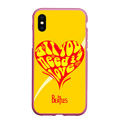 Чехол iPhone XS Max матовый All u need is love Beatles