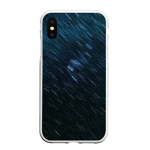 Чехол iPhone XS Max матовый Sky-line / 3D-Белый – фото 1