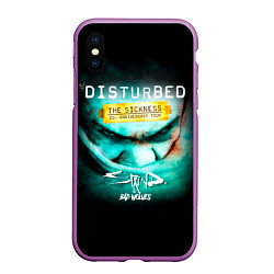 Чехол iPhone XS Max матовый The Sickness - Disturbed, цвет: 3D-фиолетовый