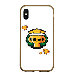 Чехол iPhone XS Max матовый БРАВЛ СТАРС КУБКИ BRAWL STARS