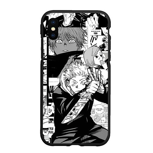 Чехол iPhone XS Max матовый Манга Jujutsu Kaisen / 3D-Черный – фото 1