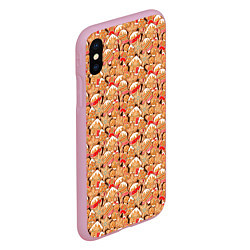 Чехол iPhone XS Max матовый Праздничное Печенье, цвет: 3D-розовый — фото 2