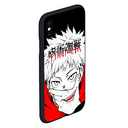 Чехол iPhone XS Max матовый Jujutsu Kaisen, Юдзи Итадори, цвет: 3D-черный — фото 2