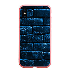 Чехол iPhone XS Max матовый Неоновая, кирпичная стена, цвет: 3D-баблгам