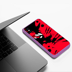 Чехол iPhone XS Max матовый The Witcher тёмный глаз, цвет: 3D-фиолетовый — фото 2