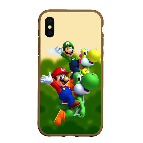 Чехол iPhone XS Max матовый 3DMario / 3D-Коричневый – фото 1