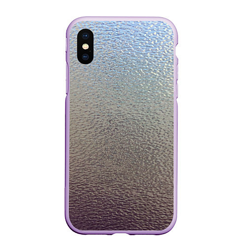 Чехол iPhone XS Max матовый Металликскин / 3D-Сиреневый – фото 1