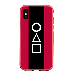 Чехол iPhone XS Max матовый Ojingeo geim - Стражи, цвет: 3D-красный