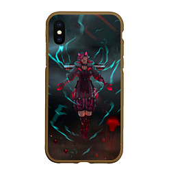 Чехол iPhone XS Max матовый The Eye of the Storm, цвет: 3D-коричневый