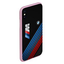 Чехол iPhone XS Max матовый BMW STRIPE, цвет: 3D-розовый — фото 2