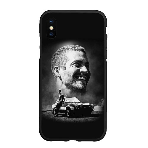 Чехол iPhone XS Max матовый Paul Walker / 3D-Черный – фото 1