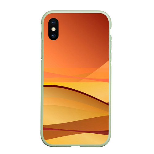 Чехол iPhone XS Max матовый Пустыня Арракис Дюна / 3D-Салатовый – фото 1