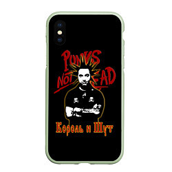 Чехол iPhone XS Max матовый Punks Not Dead КиШ, цвет: 3D-салатовый