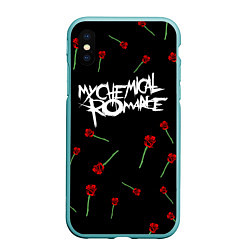 Чехол iPhone XS Max матовый MY CHEMICAL ROMANCE РОЗЫ MCR ROSES, цвет: 3D-мятный