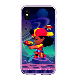 Чехол iPhone XS Max матовый Мэг Brawl Stars на Марсе