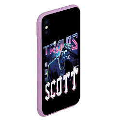Чехол iPhone XS Max матовый Travis Scott RAP, цвет: 3D-сиреневый — фото 2