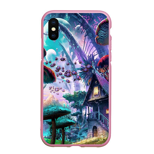 Чехол iPhone XS Max матовый FantasyFish / 3D-Розовый – фото 1