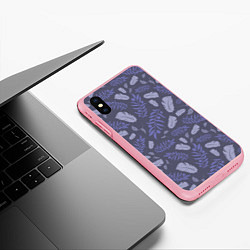 Чехол iPhone XS Max матовый Зимняя абстракция, цвет: 3D-баблгам — фото 2