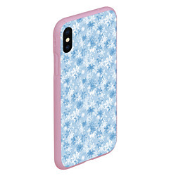 Чехол iPhone XS Max матовый Морозное Снежное Утро, цвет: 3D-розовый — фото 2