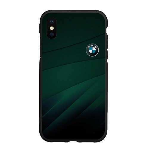 Чехол iPhone XS Max матовый GREEN BMW / 3D-Черный – фото 1