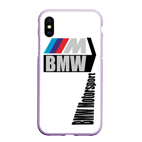Чехол iPhone XS Max матовый BMW Motorsport / 3D-Сиреневый – фото 1