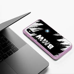 Чехол iPhone XS Max матовый BMW GRUNGE БМВ ГРАНЖ, цвет: 3D-сиреневый — фото 2