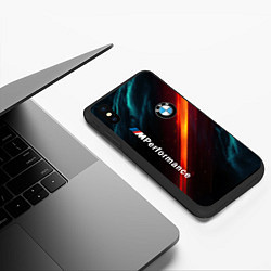 Чехол iPhone XS Max матовый BMW M PERFORMANCE NEON БМВ М НЕОН, цвет: 3D-черный — фото 2