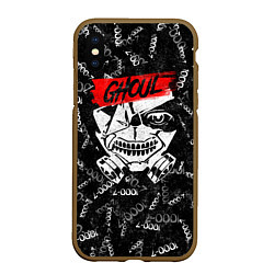 Чехол iPhone XS Max матовый KANEKI GHOUL 1000-7, цвет: 3D-коричневый